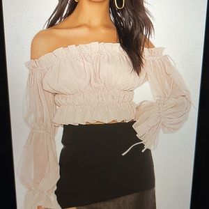 Revolve x Chrissy Teigen White Sands Top. Color Tan.